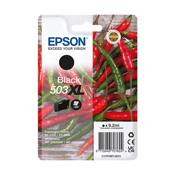 Epson 503XL inktcartridge zwart hoge capaciteit (origineel) C13T09R14010 652050 - 1