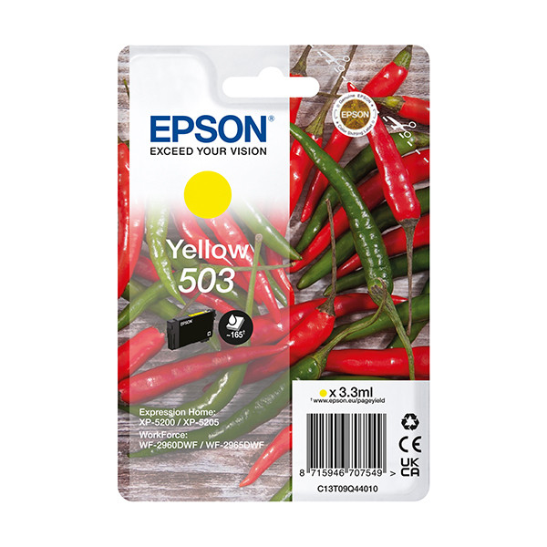 Epson 503 inktcartridge geel (origineel) C13T09Q44010 652046 - 1