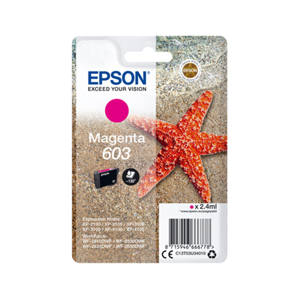 Epson 603 (T03U3) inktcartridge magenta (origineel) C13T03U34010 C13T03U34020 020672 - 1