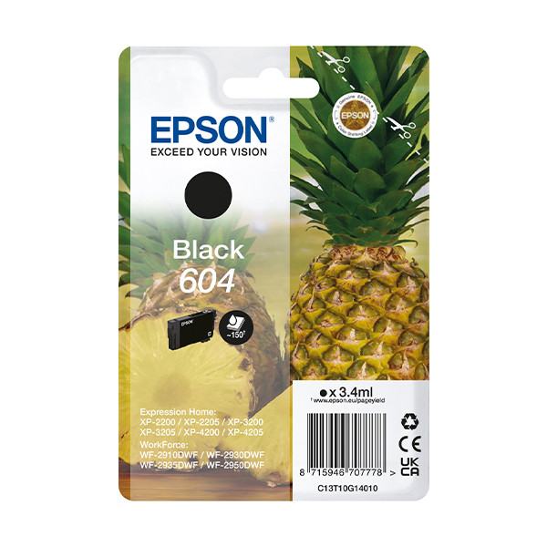 Epson 604 inktcartridge zwart (origineel) C13T10G14010 652060 - 1