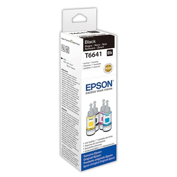 Epson 664 (T6641) inktfles zwart (origineel) C13T664140 026748 - 1