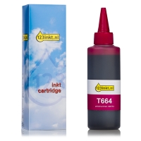 Epson 664 (T6643) inktfles magenta (123inkt huismerk) C13T664340C 026753