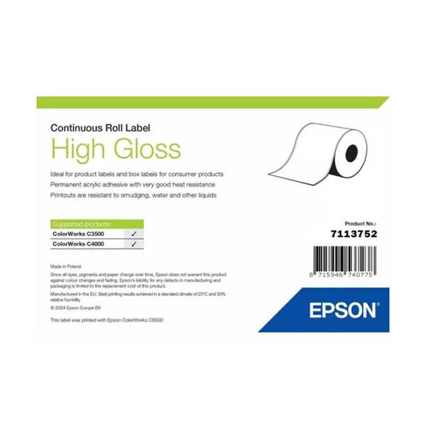 Epson 7113752 high gloss label doorlopende rol 51 mm x 33 m (origineel) 084262 - 1
