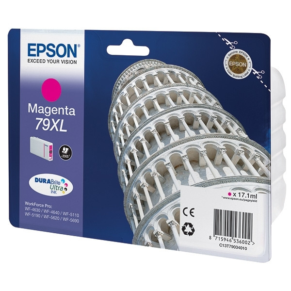 Epson 79XL (T7903) inktcartridge magenta hoge capaciteit (origineel) C13T79034010 902632 - 1