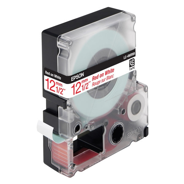 Epson LC-4WRN9 tape rood op wit 12 mm (origineel) C53S625406 083032 - 1