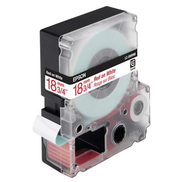 Epson LC-5WRN9 tape rood op wit 18 mm (origineel) C53S626405 083068 - 1