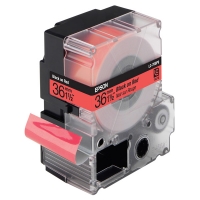 Epson LC-7RBP9 tape zwart op pastel rood 36 mm (origineel) C53S628401 083094