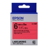 Epson LK-2RBP tape zwart op pastel rood 6 mm (origineel)