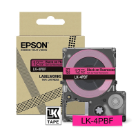 Epson LK-4PBF tape zwart op fluorescerend roze 12 mm (origineel) C53S672100 084458