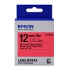 Epson LK-4RBP tape zwart op pastel rood 12 mm (origineel)