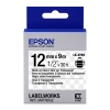 Epson LK-4TBN tape zwart op transparant 12 mm (origineel)