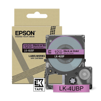 Epson LK-4UBP tape zwart op paars 12 mm (origineel) C53S672101 084460