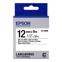 Epson LK-4WBN standard tape zwart op wit 12 mm (origineel) C53S654021 083198
