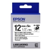 Epson LK-4WBQ opstrijkbare tape zwart op wit 12 mm (origineel) 083216 - 1