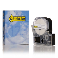 Epson LK-4WBW extra klevende tape zwart op wit 12 mm (123inkt huismerk) C53S654016C 083193