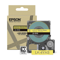 Epson LK-4YAS tape grijs op geel 12 mm (origineel) C53S672104 084464