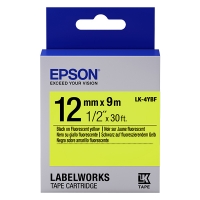 Epson LK-4YBF tape zwart op fluorescerend geel 12 mm (origineel) C53S654010 083284