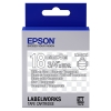 Epson LK-5TWN tape wit op transparant 18 mm (origineel)