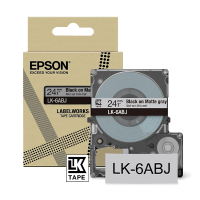 Epson LK-6ABJ matte tape zwart op lichtgrijs 24 mm (origineel) C53S672088 084430