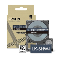 Epson LK-6HWJ matte tape wit op marineblauw 24 mm (origineel) C53S672086 084426