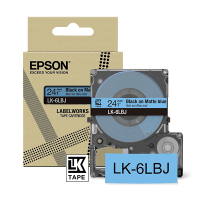Epson LK-6LBJ matte tape zwart op blauw 24 mm (origineel) C53S672082 084418