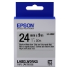 Epson LK-6SBE matte tape zwart op zilver 24 mm (origineel)