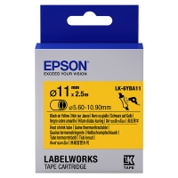 Epson LK-6YBA11 krimpkous zwart op geel 11 mm (origineel) C53S656904 083296