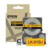 Epson LK-6YBJ matte tape zwart op geel 24 mm (origineel)
