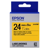 Epson LK-6YBP tape zwart op pastel geel 24 mm (origineel) C53S656005 083266