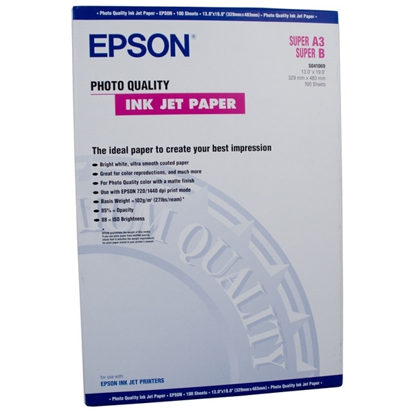 Epson S041069 photo quality inkjet paper 104 g/m² A3+ (100 vellen) C13S041069 150330 - 1