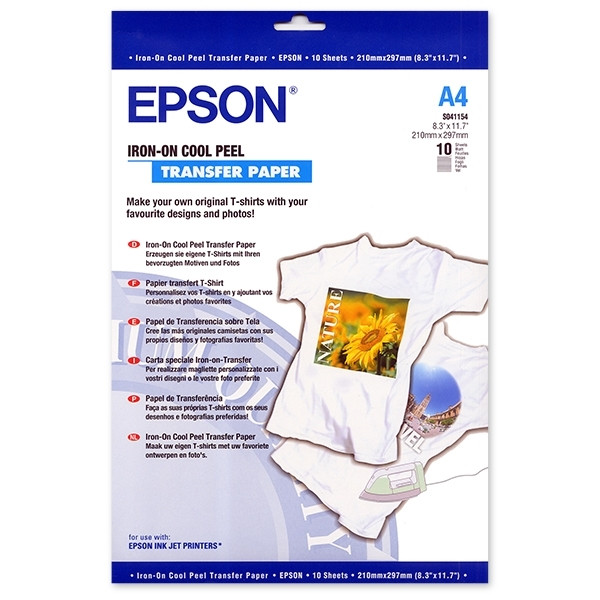 Epson S041154 iron-on-transfer paper (10 vellen) C13S041154 064646 - 1