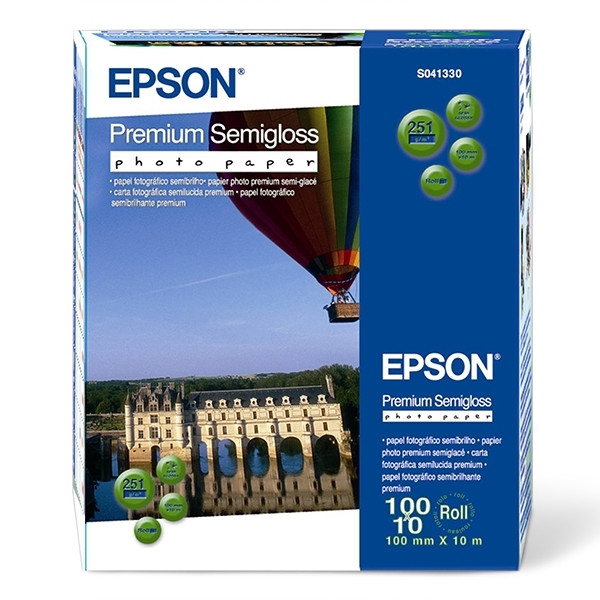 Epson S041330 Premium Semigloss Photo Paper op rol (100 mm x 10 m) C13S041330 064648 - 1