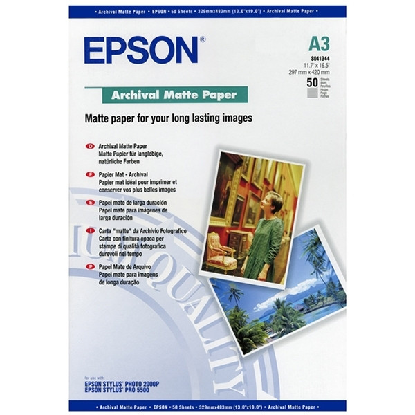 Epson S041344 archival matte paper 189 g/m² DIN A3 (50 vellen) C13S041344 150384 - 1