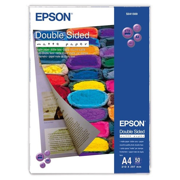 Epson S041569 double-sided matte paper 178 g/m² A4 (50 vellen) C13S041569 064615 - 1