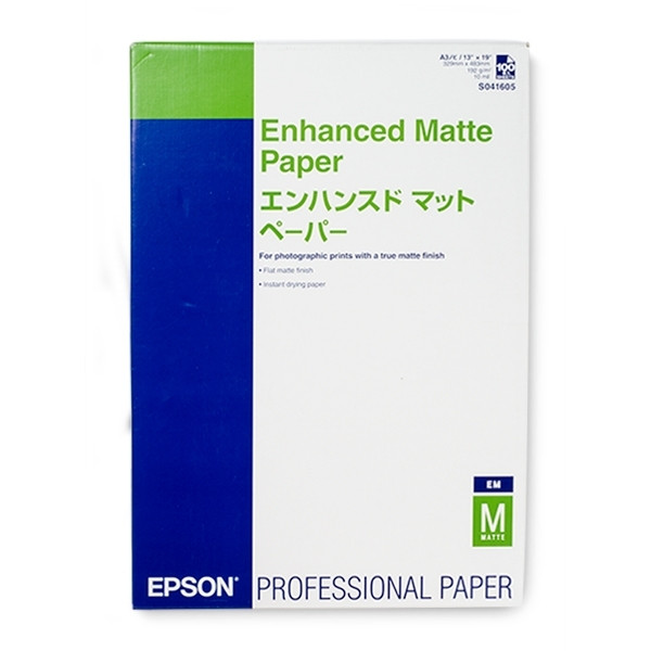 Epson S041719 enhanced matt photo paper 192 g/m² A3+ (100 vellen) C13S041719 150332 - 1