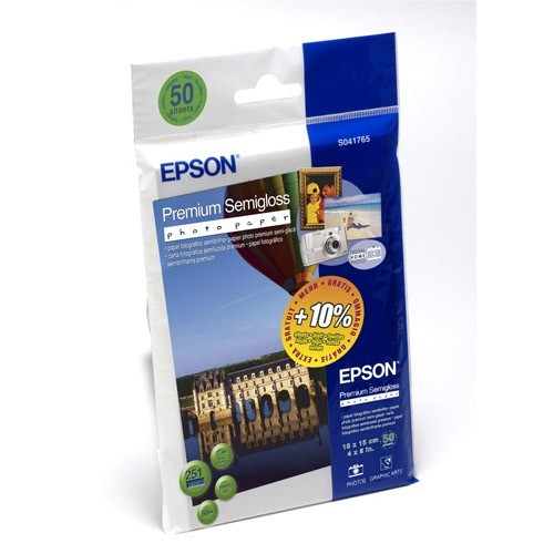 Epson S041765 premium semigloss photo paper 251 g/m² 10 x 15 cm (50 vellen) C13S041765 064690 - 1