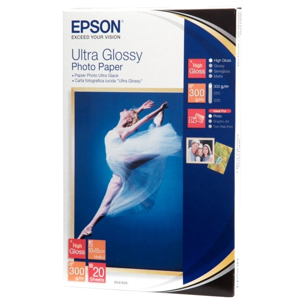 Epson S041926 ultra glossy photo paper 300 g/m² 10 x 15 cm (20 vellen) C13S041926 153010 - 1