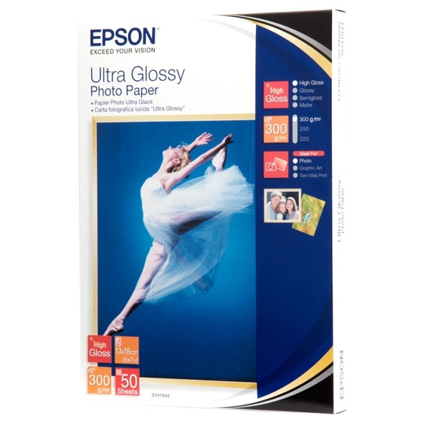 Epson S041944 ultra glossy photo paper 300 g/m² 13 x 18 cm (50 vellen) C13S041944 153016 - 1