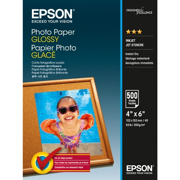 Epson S042549 glossy photo paper 200 g/m² 10 x 15 cm (500 vellen) C13S042549 153006 - 1
