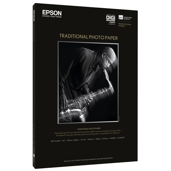Epson S045051 traditional photo paper 330 g/m² A3+ (25 vellen) C13S045051 150334 - 1