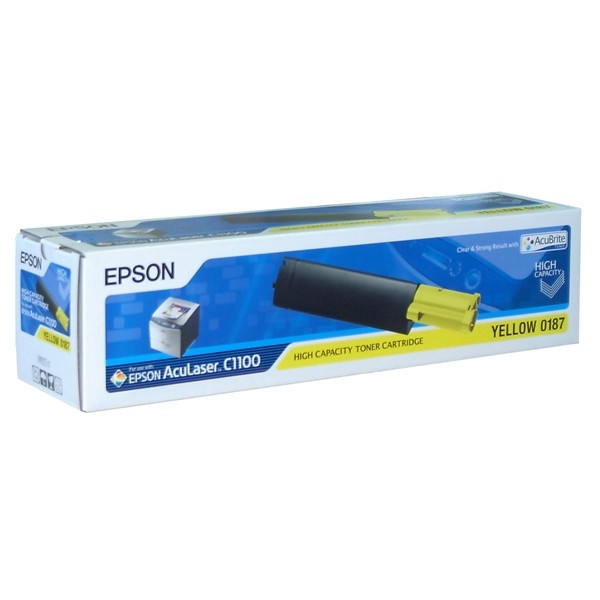 Epson S050187 toner geel hoge capaciteit (origineel) C13S050187 027790 - 1