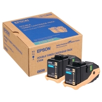 Epson S050608 toner cyaan duopack (origineel) 028302