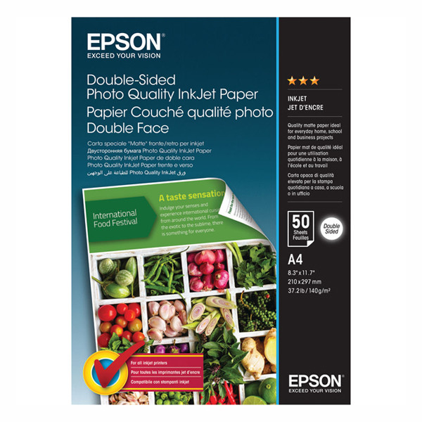 Epson S400059 double-sided photo quality inkjet paper 140 g/m² A4 (50 vellen) C13S400059 153091 - 1