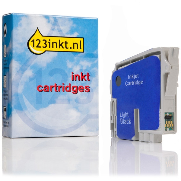 Epson T0347 inktcartridge licht zwart (123inkt huismerk) C13T03474010C 022331 - 1