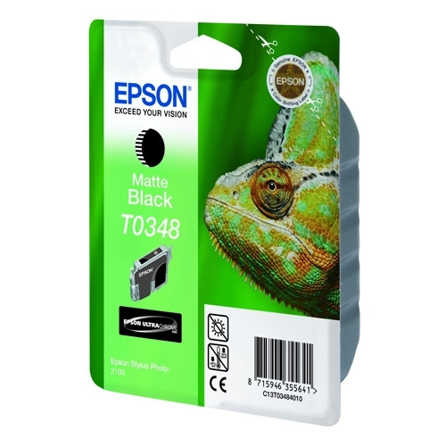 Epson T0348 inktcartridge mat zwart (origineel) C13T03484010 022350 - 1