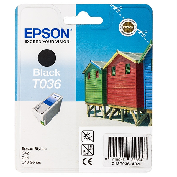 Epson T036 inktcartridge zwart origineel OEM C13T03614010 022043 - 1