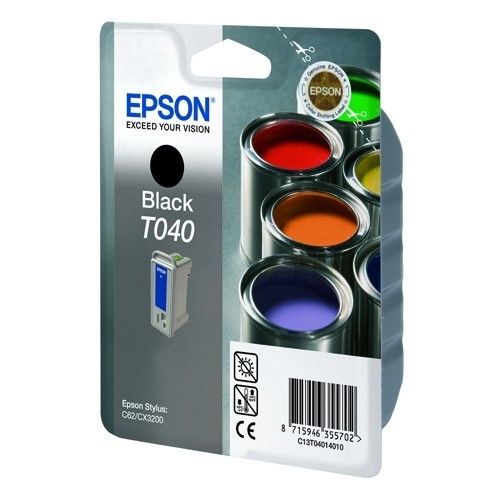 Epson T040 inktcartridge zwart (origineel) C13T04014010 022110 - 1