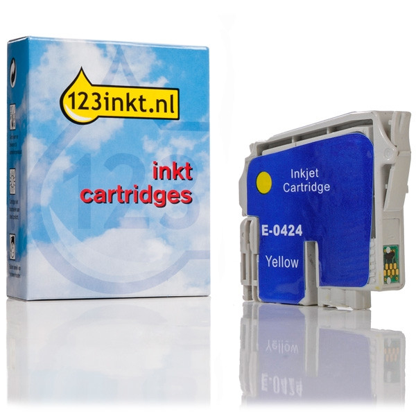 Epson T0424 inktcartridge geel (123inkt huismerk) C13T04244010C 022191 - 1