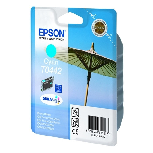 Epson T0442 inktcartridge cyaan hoge capaciteit (origineel) C13T04424010 022410 - 1
