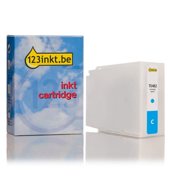 Epson T04B2 inktcartridge cyaan extra hoge capaciteit (123inkt huismerk) C13T04B240C 023377 - 1